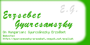 erzsebet gyurcsanszky business card